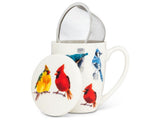 Abbott Collection - North American Birds Covered Mug & Strainer