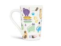 Abbott Collection -Cats & Flowers Tall Mug
