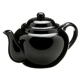 Old Amsterdam Porcelain Works -Dominion Ceramic 3 Cup Teapot with Built-in Infuser - Black