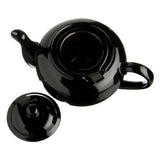 Old Amsterdam Porcelain Works -Dominion Ceramic 3 Cup Teapot with Built-in Infuser - Black