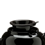 Old Amsterdam Porcelain Works -Dominion Ceramic 3 Cup Teapot with Built-in Infuser - Black