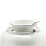 Old Amsterdam Porcelain Works -Dominion Ceramic 3 Cup Teapot with Built-in Infuser - White