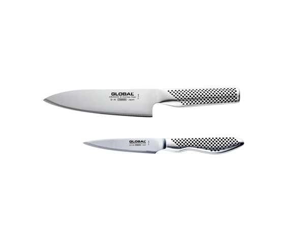 Global Cutlery -Classic 2-Piece Cooks & Paring  Knife Set - G5838