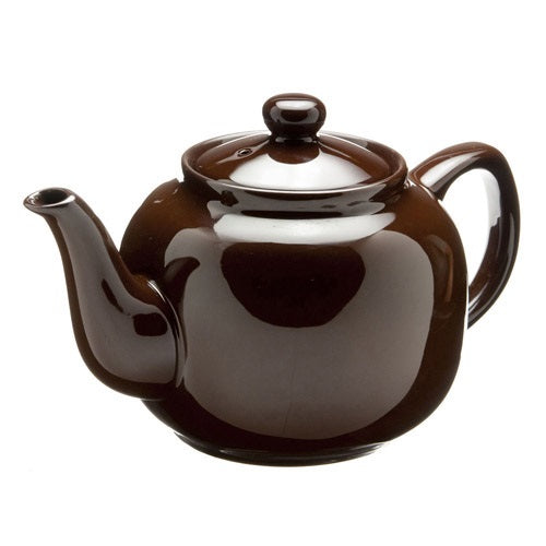 Old Amsterdam Porcelain Works - Windsor 6 Cup Teapot  - Dark Brown