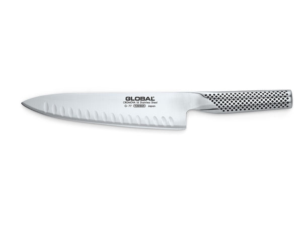 Global Cutlery - 8"(20cm) Fluted Cooks Knife -G77