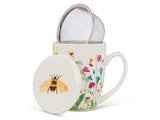 Abbott Collection - Bee Garden Covered Mug & Strainer