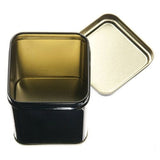 Square Tin Tea Caddy - 100 gr. (4oz) - Black