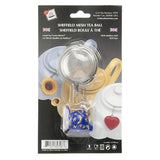 G & H  Tea Services - Sheffield Mesh Ball Tea Ball Infuser with Blue Tea Pot Charm