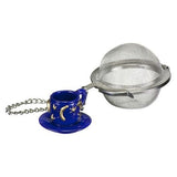 G & H  Tea Services - Sheffield Mesh Ball Tea Ball Infuser with Blue Cup Charm