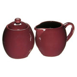 Old Amsterdam Porcelain Works - Milk & Sugar Set - Burgundy