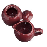 Old Amsterdam Porcelain Works - Milk & Sugar Set - Burgundy