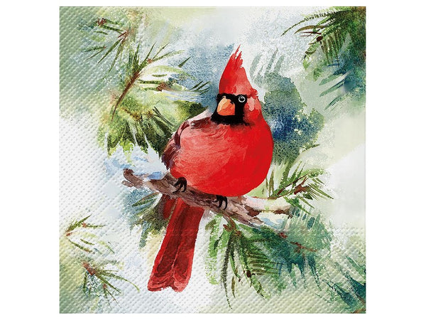 Winter Cardinal Paper Napkins - Luncheon Size