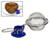 G & H  Tea Services - Sheffield Mesh Ball Tea Ball Infuser with Blue Cup Charm