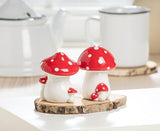 Red Dot Mushroom Salt & Pepper Shakers