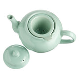 Old Amsterdam Porcelain Works -Dominion Ceramic 3 Cup Teapot with Built-in Infuser - Sea Foam