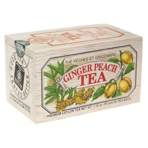 Ginger Peach Tea - 25 Bags in a Wooden Box