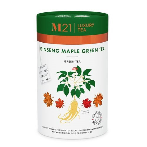 Metropolitan Tea Company - M21 Luxury Ginseng Maple Green Tea -24 Bags