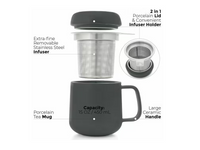 Tealyra Sumo Porcelain Mug w/Infuser - Grey - 450ml
