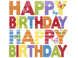 Luncheon Paper Napkins - Twilight Collection - Happy Birthday