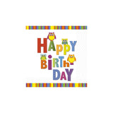 Happy Birthday Owl -  Luncheon Paper Napkins