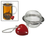 G & H  Tea Services - Mesh Tea Infuser with Heart Charm