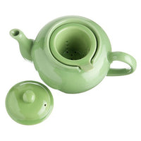 Old Amsterdam Porcelain Works -Dominion Ceramic 3 Cup Teapot with Built-in Infuser - Mojito Lime