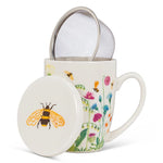 Abbott Collection - Bee Garden Covered Mug & Strainer