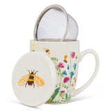 Abbott Collection - Bee Garden Covered Mug & Strainer