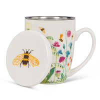 Abbott Collection - Bee Garden Covered Mug & Strainer