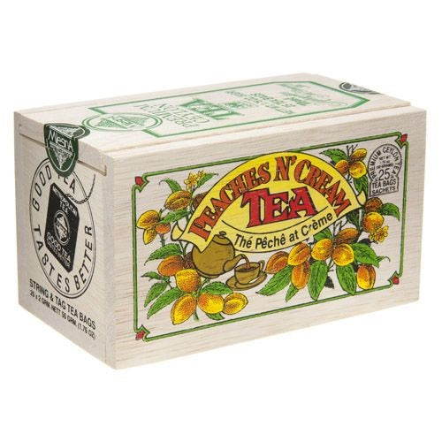 Peaches N' Cream Tea - 25 Bags in a Wooden Box