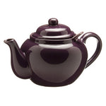 Old Amsterdam Porcelain Works -Dominion Ceramic 3 Cup Teapot with Built-in Infuser - Plum