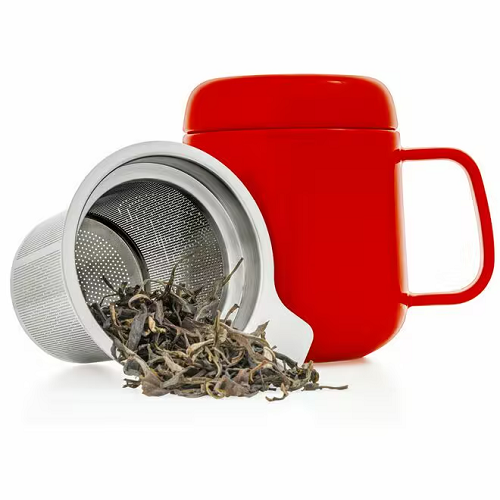 Tealyra Sumo Porcelain Mug w/Infuser - Red - 450ml