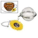 G & H  Tea Services - Sheffield Mesh Tea Ball Infuser with Sunflower Charm