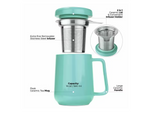 Tealyra Peak Ceramic Cup w/Infuser - Turquoise - 580ml