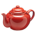 Old Amsterdam Porcelain Works -Dominion Ceramic 3 Cup Teapot with Built-in Infuser - Vermillion
