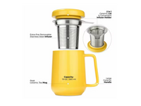 Tealyra Peak Ceramic Cup w/Infuser - Yellow - 580ml