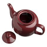 Ceramic Windsor 6 Cup Teapot  -  Burgundy