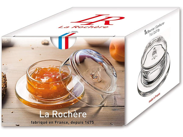 La Rochere Bee Pattern Butter Dish (cover and base) Set